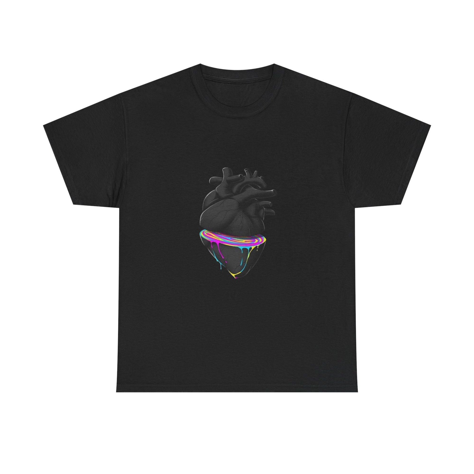 The Beauty Within The Heart Unisex Heavy Cotton Tee -T-Shirt, Gift for Friends, Casual Wear, Soft Cotton Top, Unique Graphic Design