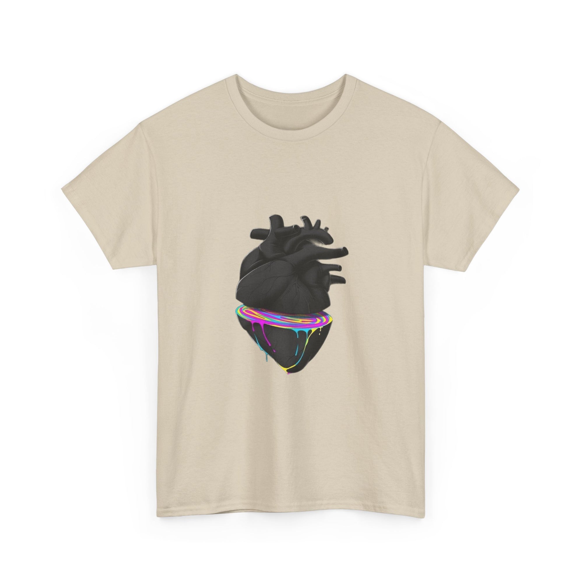 The Beauty Within The Heart Unisex Heavy Cotton Tee -T-Shirt, Gift for Friends, Casual Wear, Soft Cotton Top, Unique Graphic Design