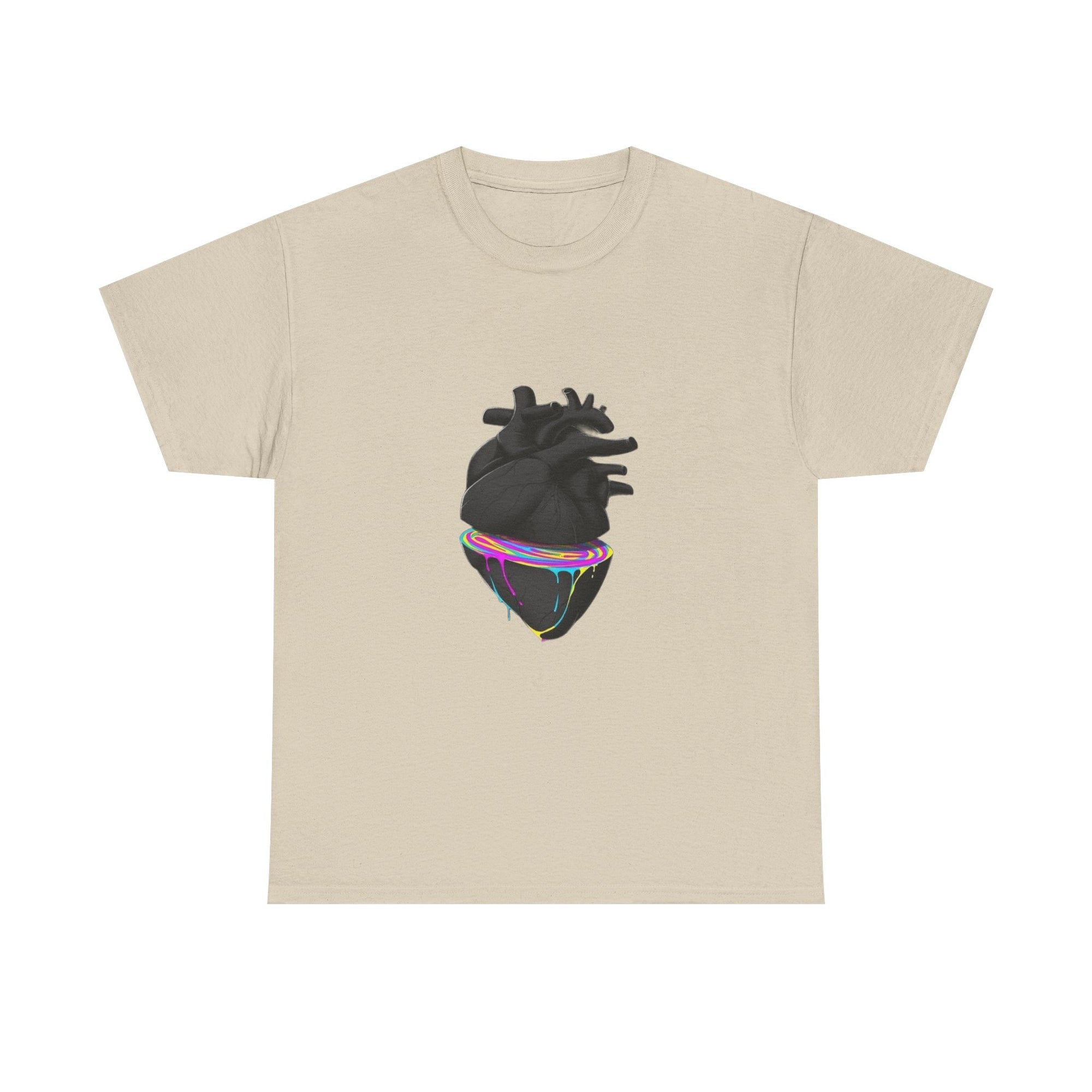 The Beauty Within The Heart Unisex Heavy Cotton Tee -T-Shirt, Gift for Friends, Casual Wear, Soft Cotton Top, Unique Graphic Design
