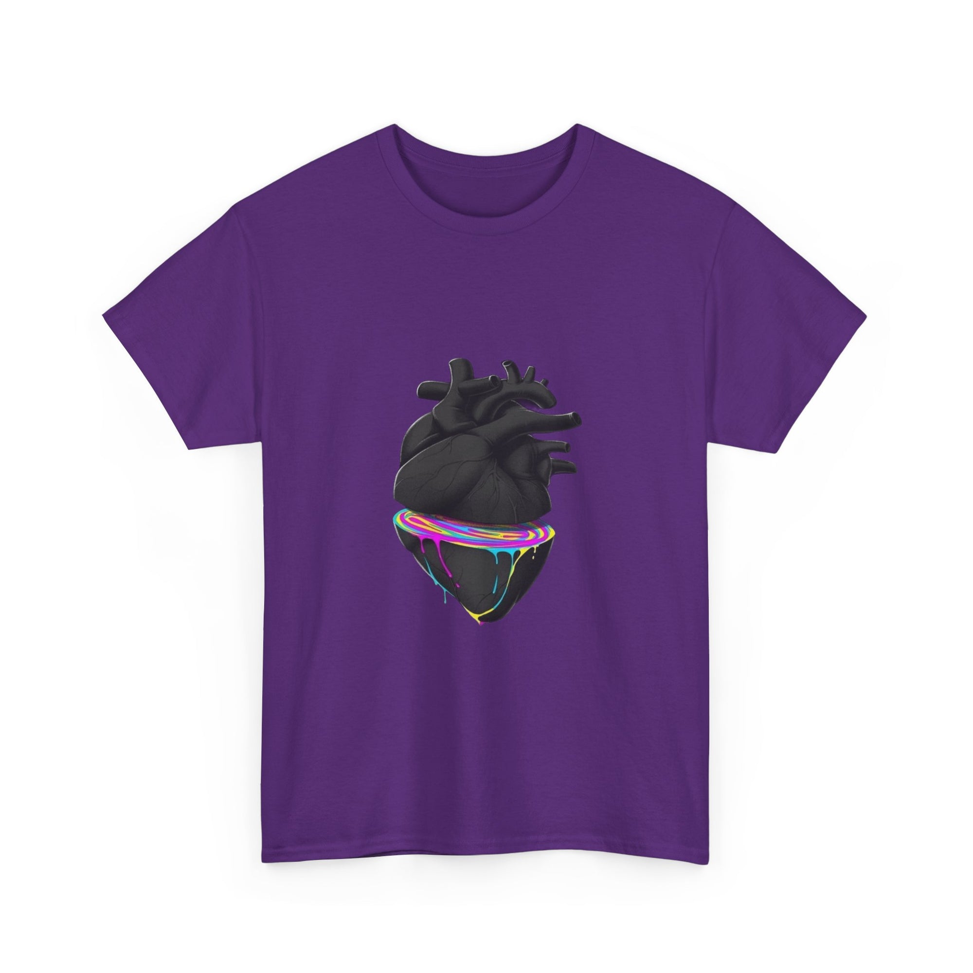 The Beauty Within The Heart Unisex Heavy Cotton Tee -T-Shirt, Gift for Friends, Casual Wear, Soft Cotton Top, Unique Graphic Design