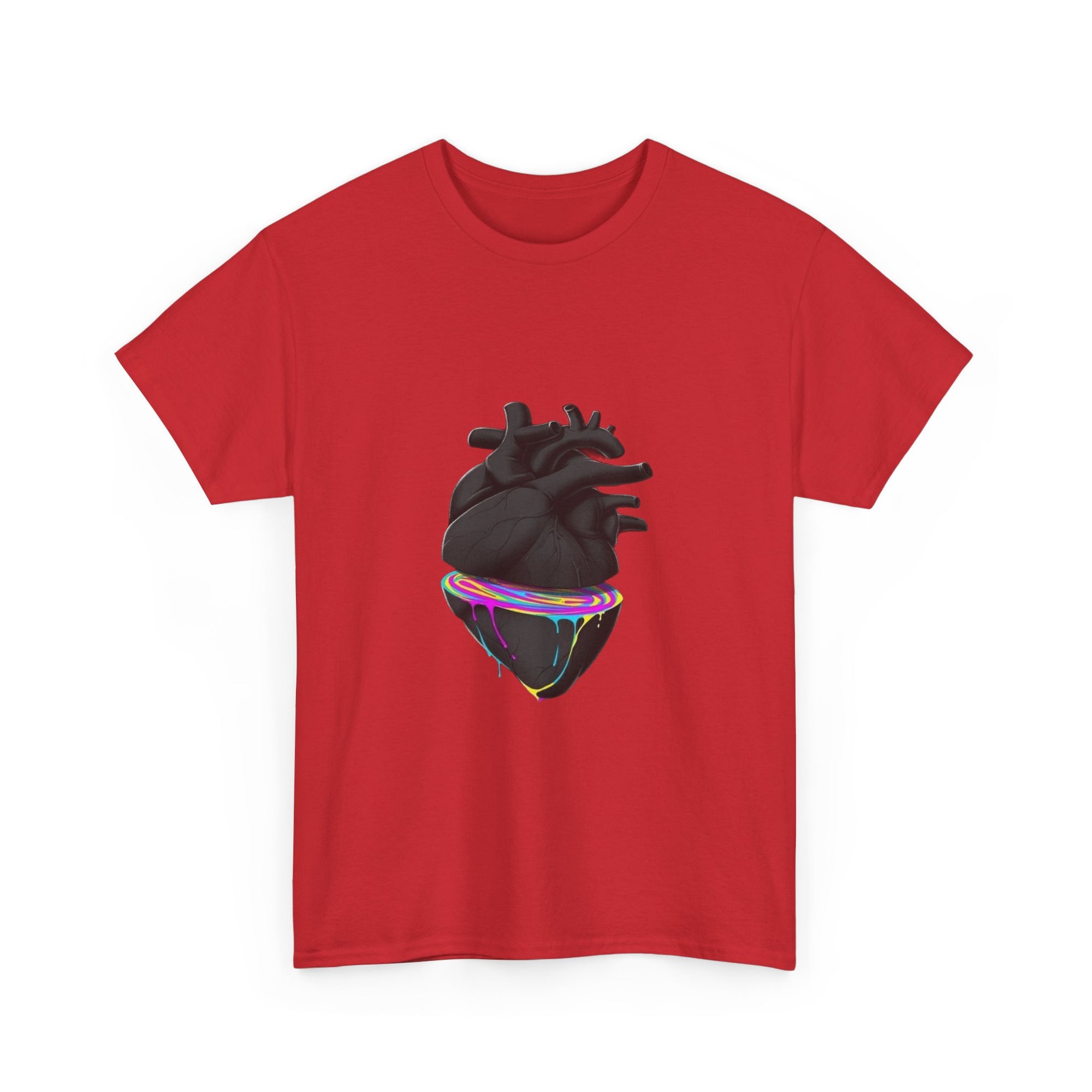 The Beauty Within The Heart Unisex Heavy Cotton Tee -T-Shirt, Gift for Friends, Casual Wear, Soft Cotton Top, Unique Graphic Design