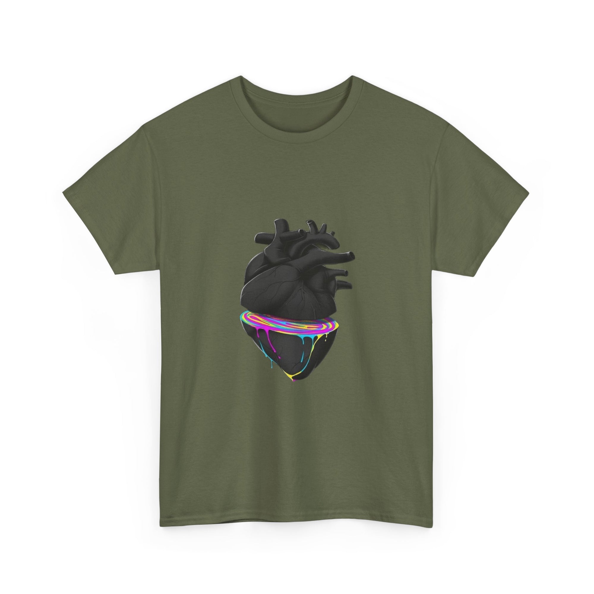 The Beauty Within The Heart Unisex Heavy Cotton Tee -T-Shirt, Gift for Friends, Casual Wear, Soft Cotton Top, Unique Graphic Design