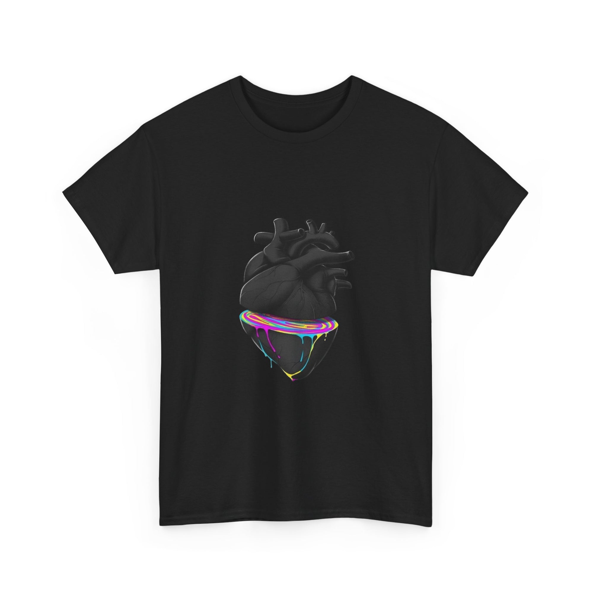The Beauty Within The Heart Unisex Heavy Cotton Tee -T-Shirt, Gift for Friends, Casual Wear, Soft Cotton Top, Unique Graphic Design
