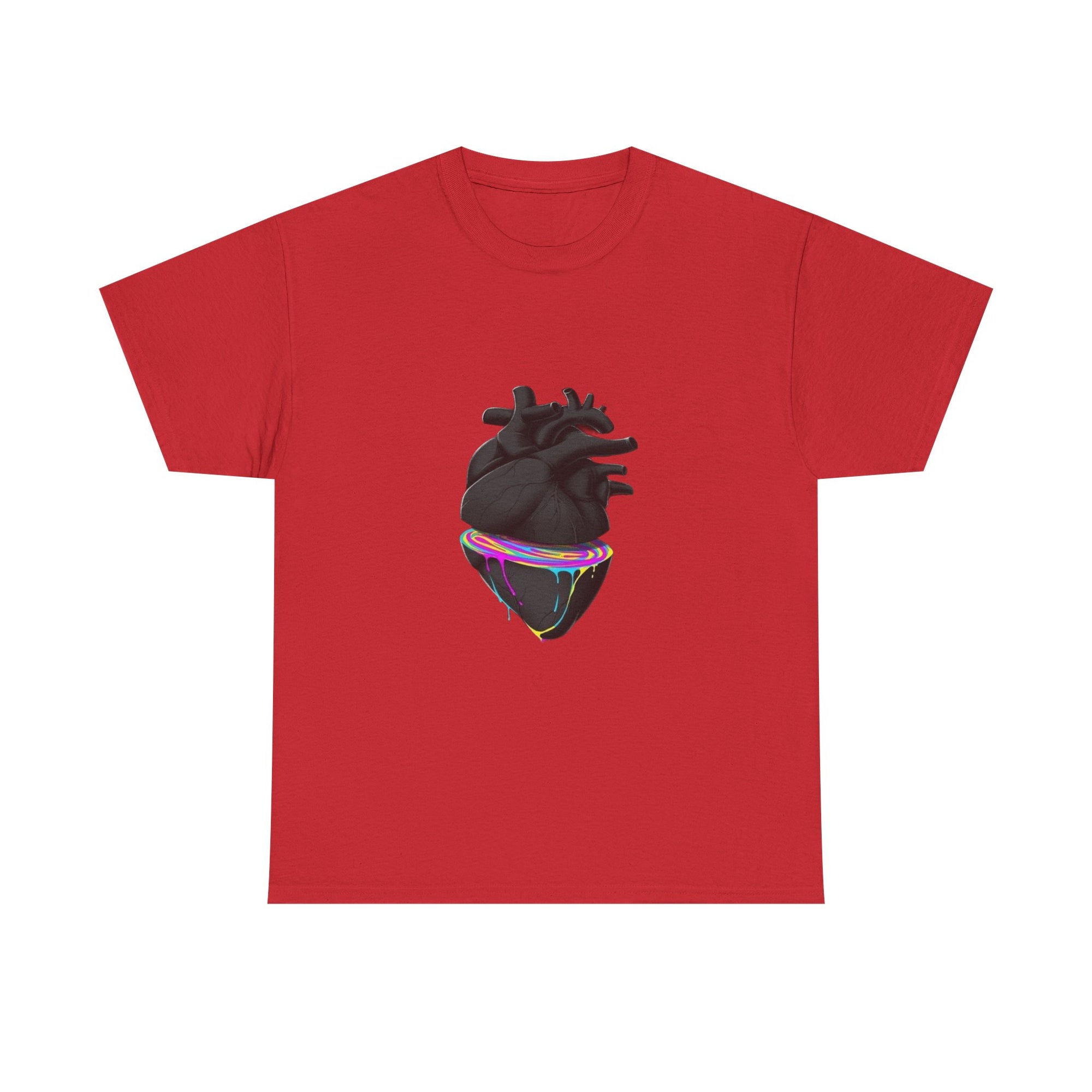 The Beauty Within The Heart Unisex Heavy Cotton Tee -T-Shirt, Gift for Friends, Casual Wear, Soft Cotton Top, Unique Graphic Design